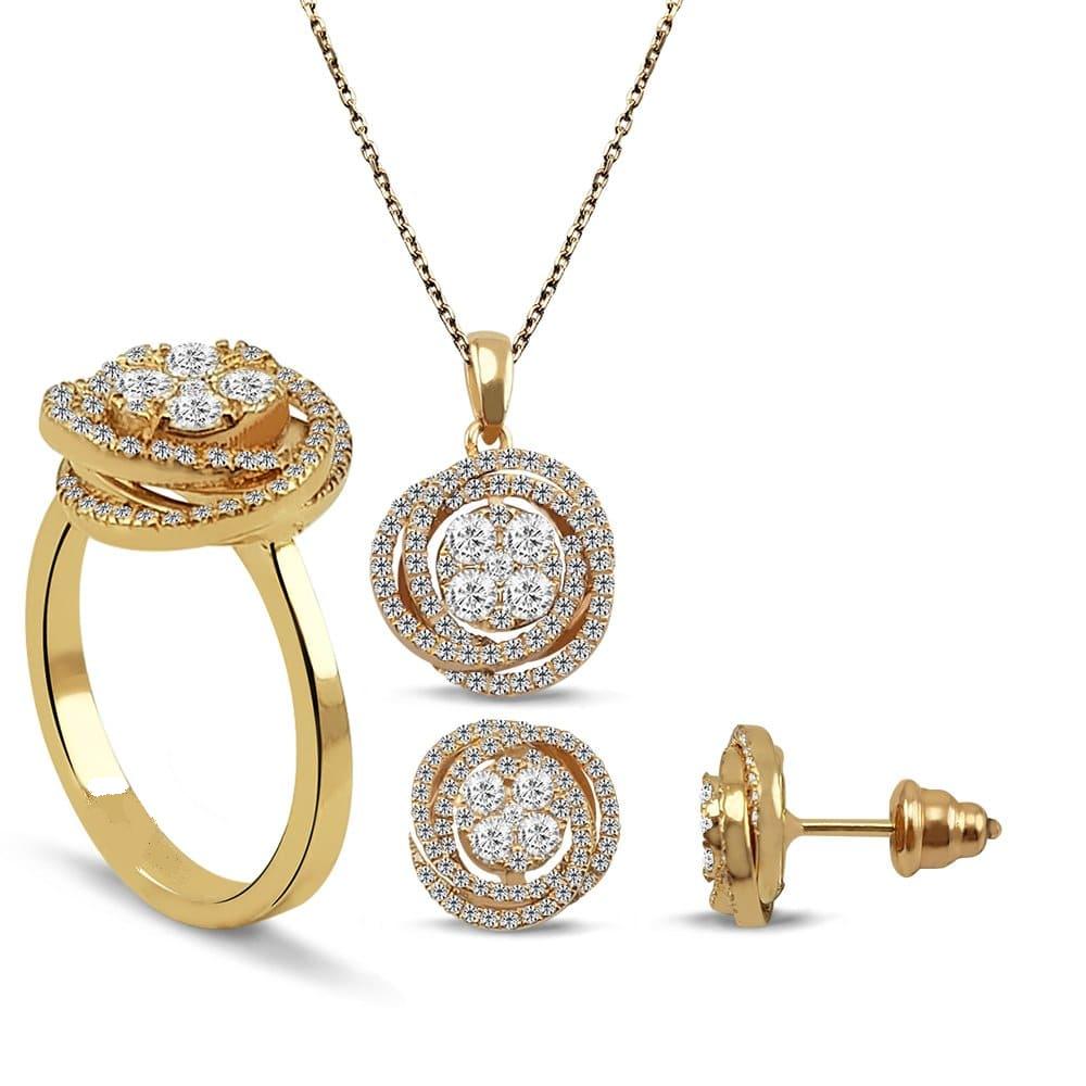 Комплект розово злато 1.16 карата